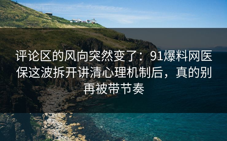 评论区的风向突然变了：91爆料网医保这波拆开讲清心理机制后，真的别再被带节奏